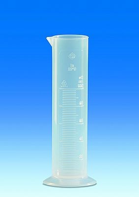 Volumetric cylinder, PP, class B short form, raised scale, 1000 ml