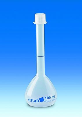 Volumetric flask, PP, class B with screw cap, PP, 500 ml