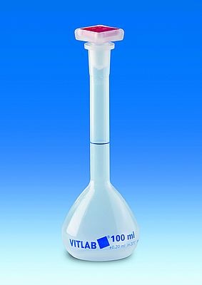 Volumetric flask, PP, class B with stopper NS 19/26, PP, 500 ml