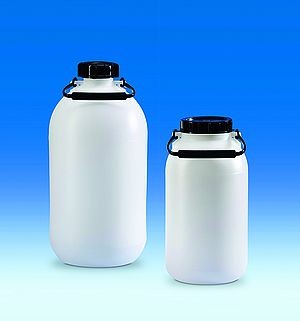 Storage bottle, PE-HD, without tap wide-mouth, 10 l