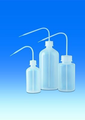 Wash-bottle, PE-LD/PP GL 45, wash-bottle cap, PP, 250 ml