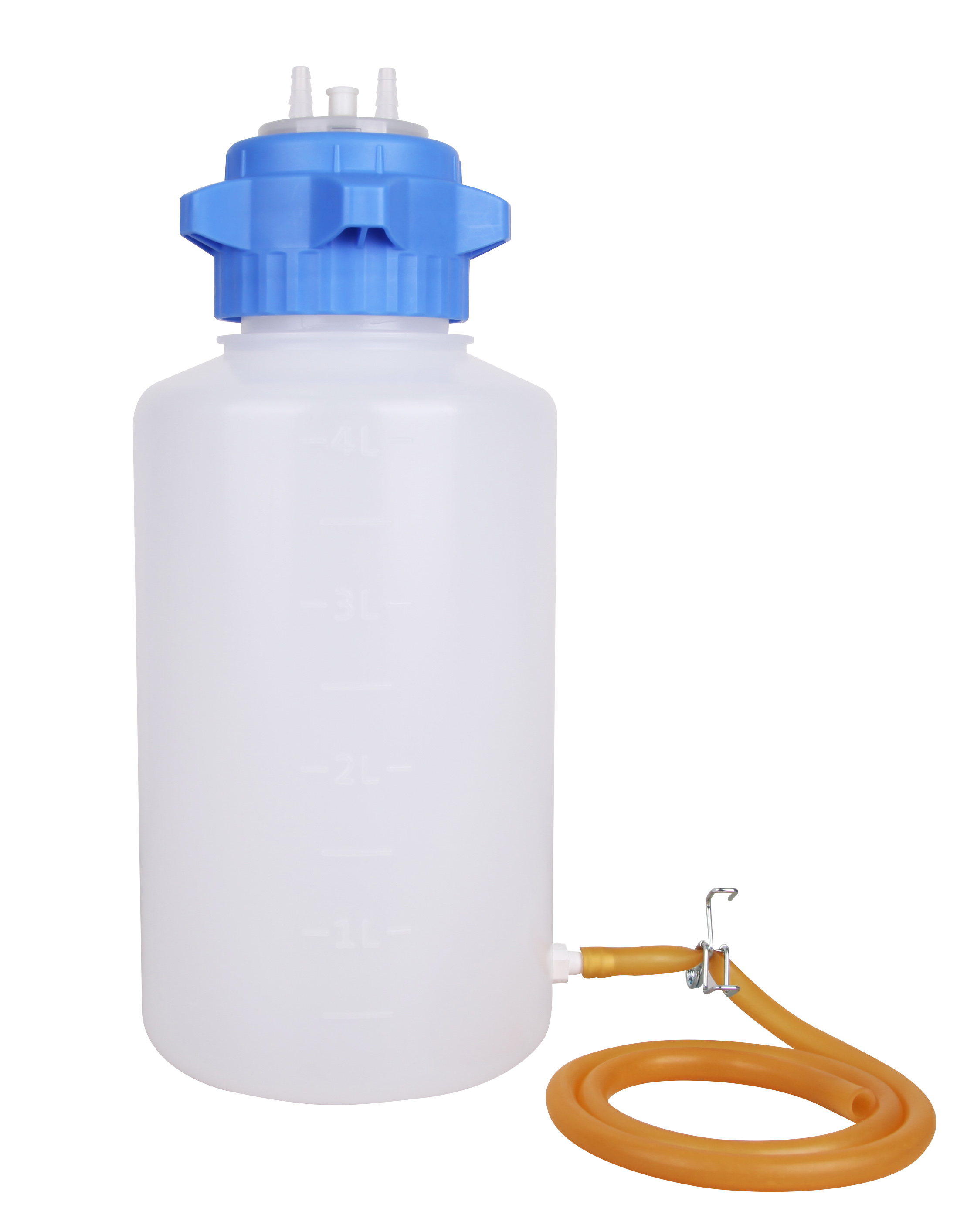 Heavy Duty PP vacuum bottle with drain 4000ml