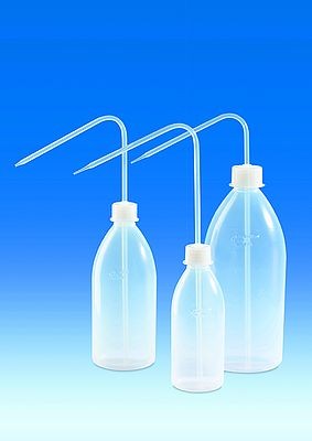 Wash-bottle, PFA-economy GL 32, wash-bottle cap, ETFE/FEP, 1000 ml