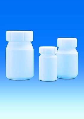 Wide-mouth bottle, PTFE high wallthickness, with screw cap, PTFE, 50 ml