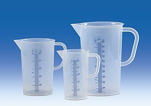 Graduated pitcher, PP raised blue embossed scale, 250 ml