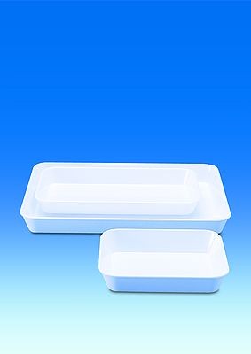 Instrument tray, deep, MF white, 350 x 250 x 40 mm