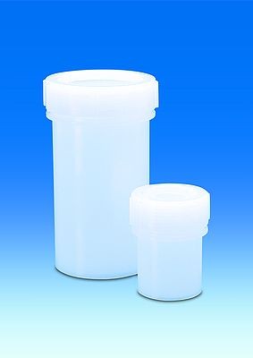 Sample container, PE-HD with screw cap, PE-HD, 10 ml