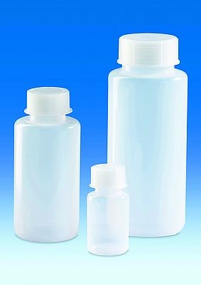 Wide-mouth bottle, PE-LD with screw cap, PP, 500 ml