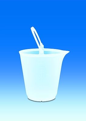 Bucket with spout, PP transparent, graduated, without lid, 12 l