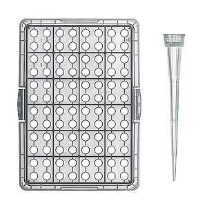Pipette tips, PP, non-sterile, standard  with graduation, uncolored, 0,5 - 20 µl, 2 bags with 1000 tips
